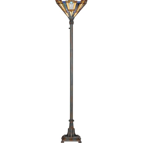 Inglenook Torchiere Floor Lamp in Valiant Bronze by Quoizel