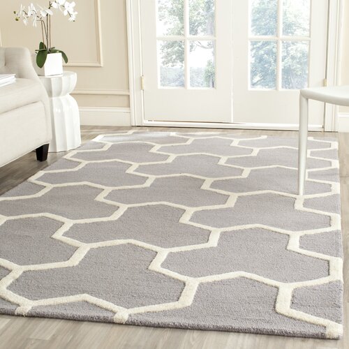 Cambridge Puzzle Silver & Ivory Area Rug by Safavieh