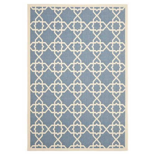 Safavieh Courtyard Blue/Beige Indoor/Outdoor Rug