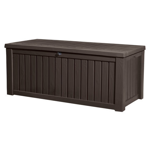 Keter Rockwood 150 Gallon Plastic Deck Box & Reviews | Wayfair