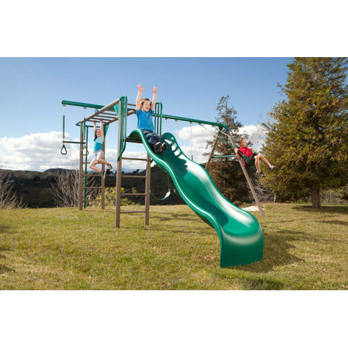 Lifetime Earthtone Monkey Bar Adventure Swing Set & Reviews Wayfair
