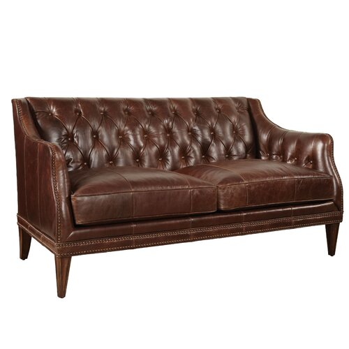 Kennedy Leather Settee Loveseat