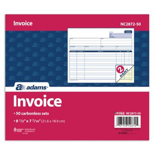 2 Part Carbonless Invoice Unit