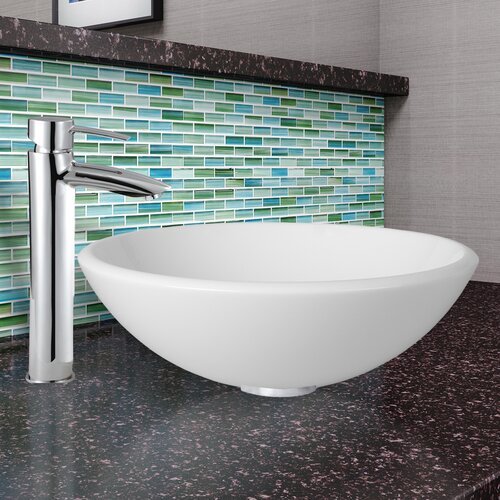 Phoenix Stone Vessel Sink and Shadow Faucet Set by Vigo