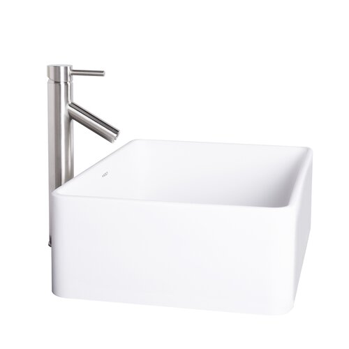 Vigo Caladesi Composite Vessel Sink with Dior Bathroom Vessel Faucet