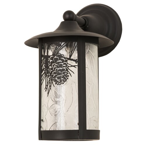 Light Fulton Winter Pine Solid Mount Wall Sconce by Meyda Tiffany