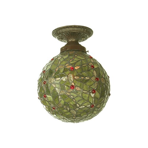 Light Holly Ball Semi Flush Mount by Meyda Tiffany