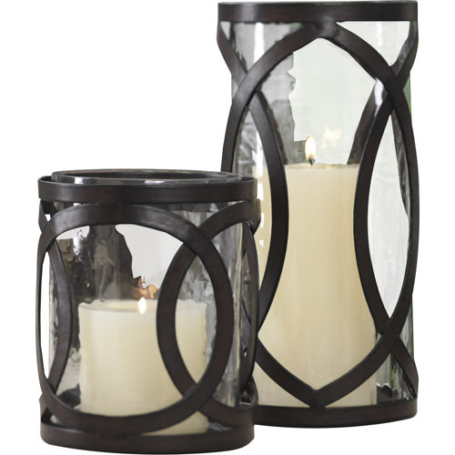 Charisma Red Hurricane Candle Holders / Candles and Candle holders