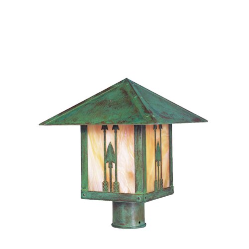 Timber Ridge 1 Light Outdoor Post Lantern with Filigree by Arroyo