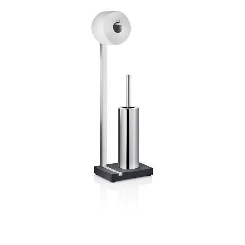 Menoto Toilet Paper Holder and Brush by Blomus