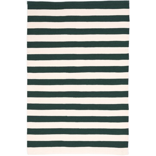 Trimaran Stripe Pine/Ivory Indoor/Outdoor Area Rug by Dash and Albert