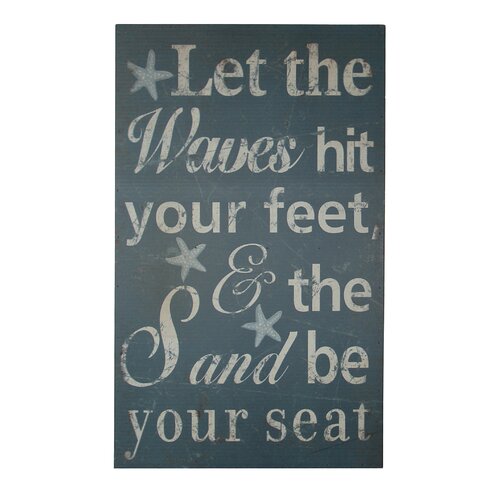 Cheungs Let The Waves Hit Your Feet Wooden Wall Decor