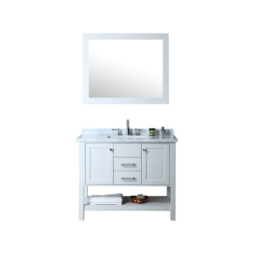 Ariel Bath Bayhill 42" Single Bathroom Vanity Set with Mirror & Reviews