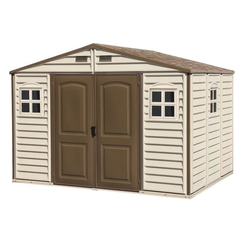 Duramax Woodside 10 1/2 ft. W x 8ft. D Vinyl Storage Shed 