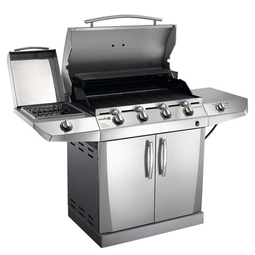 CharBroil TRU-Infrared Performance 4 Burner Deluxe Gas Grill with Side ...