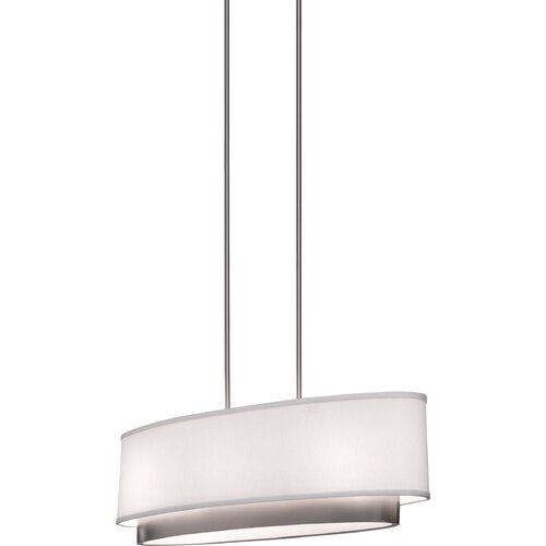 Scandia Three Light Oval Chandelier in Brushed Nickel by Artcraft