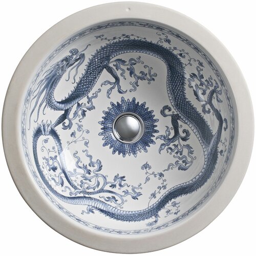 Imperial Blue Design On Camber Undermount Bathroom Sink by Kohler