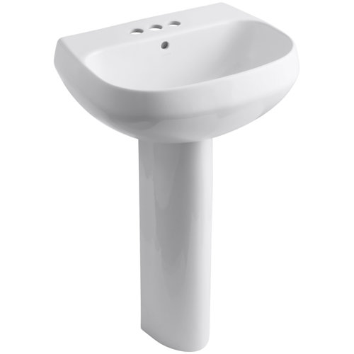 Kohler Wellworth Pedestal Bathroom Sink with 4