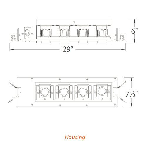 WAC Lighting 4 Light LED Precision Module Recessed Trim