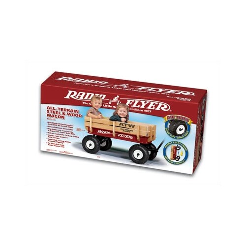 Radio Flyer All Terrain Steel & Wood Wagon Ride On