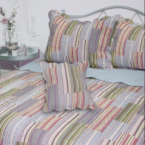 Dayton Stripe Quilt Collection by J&J Bedding