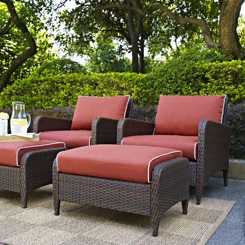 Crosley Kiawah 4 Piece Deep Seating Group with Cushion