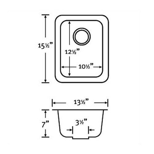 Swanstone Swanstone Classics 13.5 x 15.5 Undermount Bar Sink