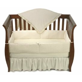 Heavenly Soft 4 Piece Minky Dot Crib Bedding Set