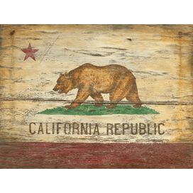 Red Horse California Flag Vintage Advertisement Plaque