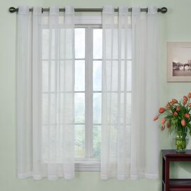 Odor Neutralizing Voile Grommet Single Curtain Panel