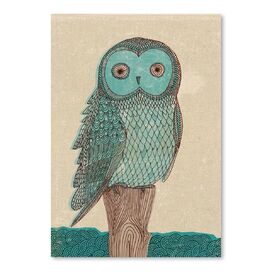 Paula Mills Owl Monotone Painting Print