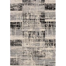 Moroccan Mekenes Ivory & Black Area Rug