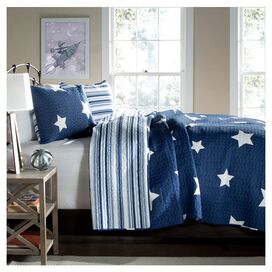 Talila 5 Piece Quilt Set in Blue