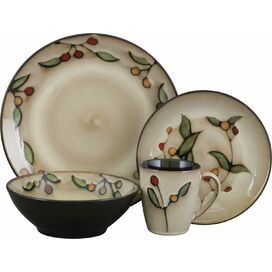 Tuscany Fleur De Lis 16 Piece Dinnerware Set