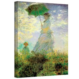 'Lady with Umbrella in Field' by Claude Monet Canvas Painting ...