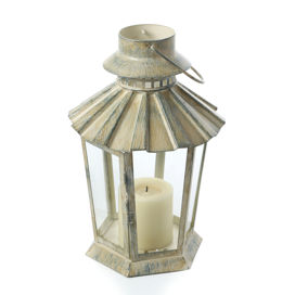 Weatherkissed Candle Lantern