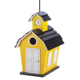 Country Schoolhouse Hanging Bird House