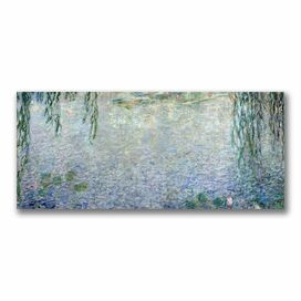 'Water Lilies, Morning II' by Claude Monet Painting Print on C...
