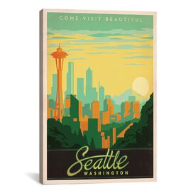 'Seattle, Washington' by Anderson Design Group Vintage Adverti...