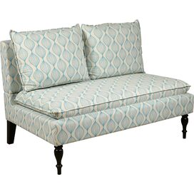 Upholstered Graphic Print Banquette Sofa