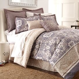Marilyn 8 Piece Comforter Set in Taupe