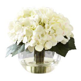 Faux White Hydrangea Bloom