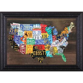 USA Map II by Aaron Foste Framed Graphic Art