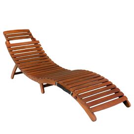 Molokini Wood Outdoor Chaise Lounge