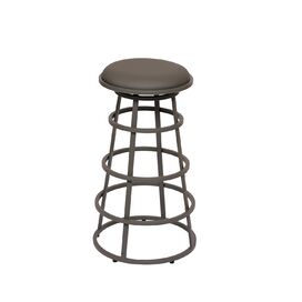 Adjustable Height Swivel Full Back Bar Stool with Cushion