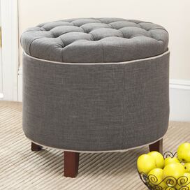 Soft Modern Zig Zag Upholstered Storage Ottoman