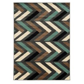 Milan Black & Seaglass Floral Area Rug