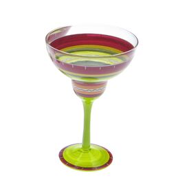 Hot Tamale Hand Painted Margarita Glass (Set of 4)