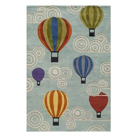 Lil Mo Whimsy Hot Air Balloons Kids Area Rug
