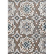 Natural Taupe/Teal Area Rug